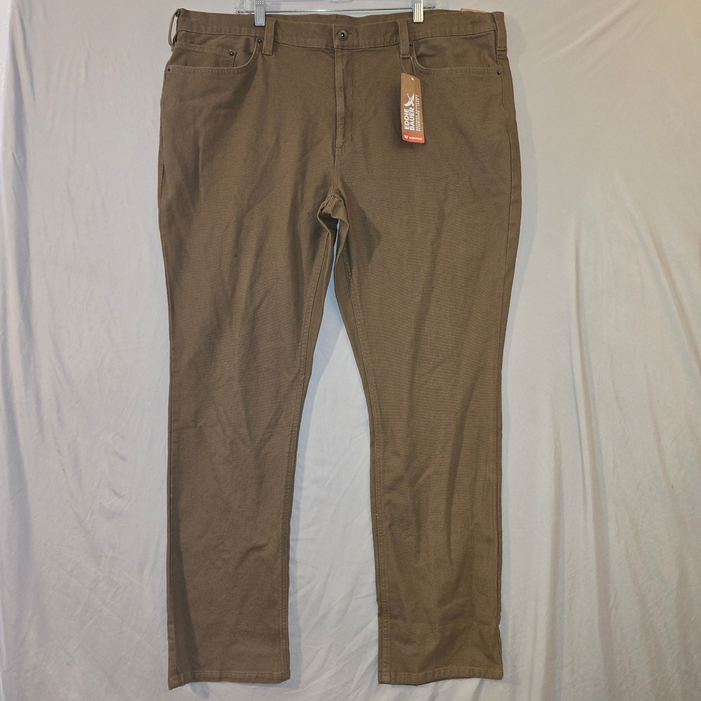 Eddie Bauer Mountain Jeans 44x34 Mens Brown Mr Flex Classic Fit Workwear